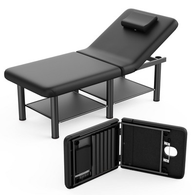 Dolonm 75" Wide -Beauty Salon Beauty Bed Modern Massage Bed,square leg iron frame structure - No adjustable backrest