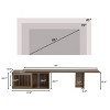 Modern TV Stand And Cat House,Pet Friendly Furniture With Extendable Table,Sliding Shutter Door And Flip-Down Storage–LAOTIES - 4 of 4