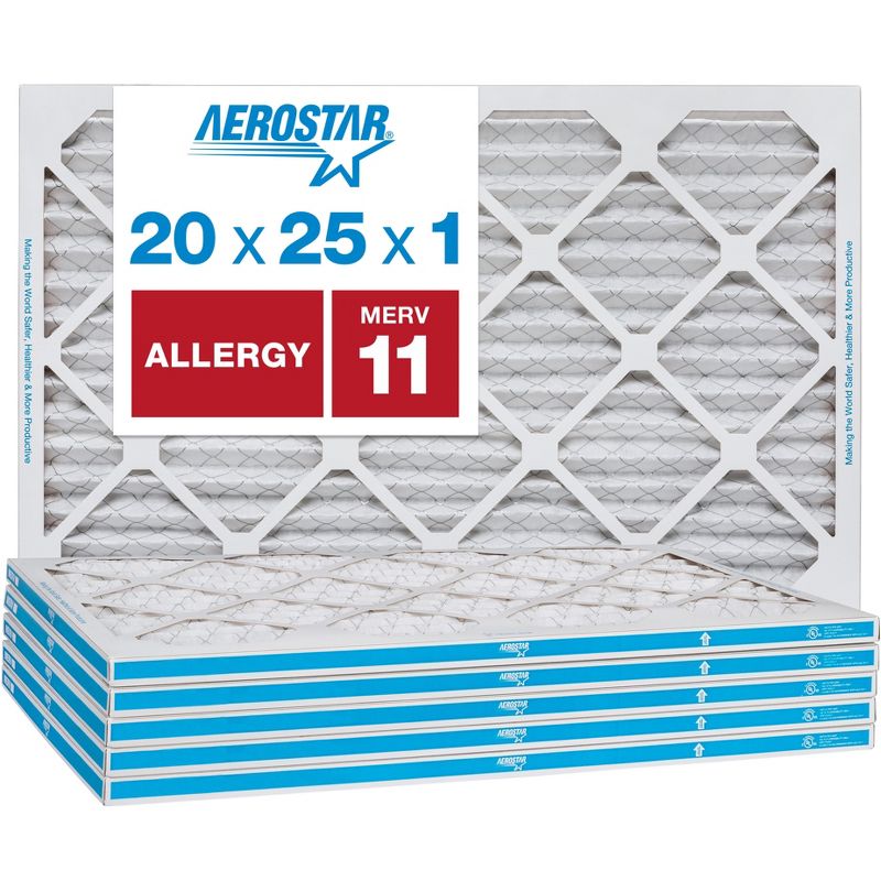 Aerostar AC Furnace Air Filter - Allergy - MERV 11 - Box of 6, 1 of 9