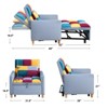 Convertible Sleeper Chair Bed with Pillow - 3-in-1 Single Sofa Chair for Lounge, Bedroom, Living Room - 2 of 4