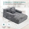Kumasinova Chenille Giant Bean Bag Chair with 3 Pillows,Sofa Bed with Armrests,Lounge Chair Indoor for Living Room,Bedroom - 3 of 4