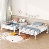 Bunk Bed, Full Metal Bunk Beds Upper Down Bed With Guardrail Stairway No Box Spring Needed, Bed Frame for Bedroom Playroom Living Room - 3 of 4