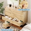 Nasitip 6-Drawer Dresser, Wooden Chest of Drawers with Anti-Tip Kit, Rounded Corners & Metal Legs for Home,Office - 2 of 4