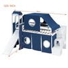 NicBex Full/Twin Size Loft Bed with Castle Tent & Tower,Playful & Sturdy Wooden Twin Loft Bed for Kids - 3 of 4