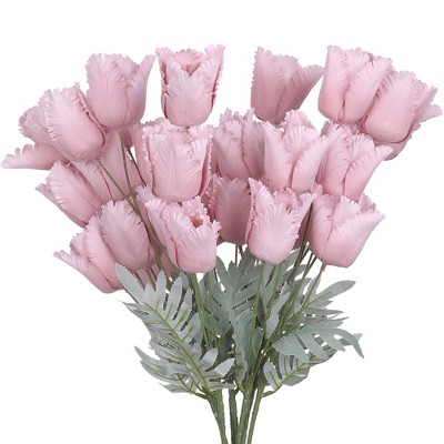 REGALWOVEN Home Decor Realistic Silk Artificial Flowers 24.8" 10 Pcs