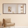 FONTOI Floor Standing Mirror with Stand, Wall Mounted Hanging Mirror, Makeup Mirror, Dressing Mirror for Cloakroom, Bedroom, Brown, 31.5"*1"*71" - 4 of 4