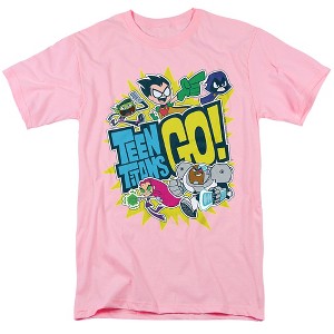 Men's Teen Titans Go Logo And Characters Burst T-Shirt - 1 of 4