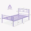 Metal Platform Bed Frame with Headboard & Footboard, Steel Slats Mattress Foundation No Box Spring Needed, 800Lbs Capacity, Noise-Free - 2 of 4