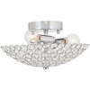 Possini Euro Design Geneva Modern Ceiling Light Semi Flush Mount Fixture 12" Wide Chrome 3-Light Crystal Glass Beads for Bedroom Kitchen Living Room - 4 of 4