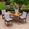 ARDEN Outdoor Plush Modern Tufted Blowfill Dining Chair Cushion, 21 x 40, Water Repellent, Fade Resistant, Tufted Cushion for Dining and Bistro Chairs - 3 of 4