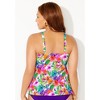 Swimsuits for All Women's Knot Front V-Neck Underwire Tankini Top (Plus Sizes Available) - 3 of 4