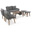 GlasFlength Patio Seating Sets, Perfectly Blend Modern Elegance, Comfortable Functionality for Ultimate Relaxation, Gray, 50.3"*24.9"*33.3" - 3 of 4