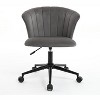 DOMETOUR Home Office Chair, Velvet Fabric Swivel Flower Shape Computer Desk Chair for Home Office or Bedroom - 4 of 4