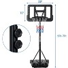 Kids Basketball Hoop, Portable Adjustable Height (5-7ft) Indoor Outdoor Play Set - PVC Backboard Steel Pole with Basketball Pump for Boys Girls - 4 of 4