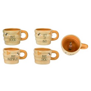 Transpac Dolomite Peeking Gnome Tea Cup Set of 4 Decorative Ceramic Gnome Figurines for Spring Tabletop Decor and Gifts - 1 of 1