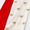 Girls' 2pk Holiday Sparkly Bow Tights - Cat & Jack™ Ivory/Red - 3 of 3