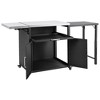 Whisen Versatile Outdoor Cabinet with Folding & Expandable Work Surfaces - Black - 3 of 4