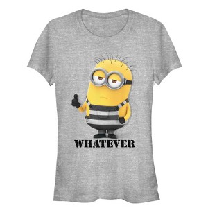 Juniors Womens Despicable Me 3 Minion Whatever Prisoner T-Shirt - 1 of 3