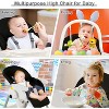 Infans Foldable High Chair for Babies and Toddlers with 7 Different Heights 4 Reclining Backrest Seat, Removable Tray Rear Wheels with Locks, Black - 2 of 4