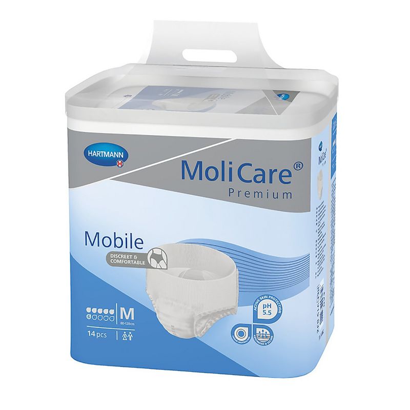 MoliCare Premium Mobile 6D Disposable Underwear, Moderate, Medium, 1 of 3