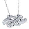 Pompeii3 1/3ct Diamond Infinity Knot Pendant 14K White Gold - 2 of 3