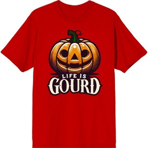 Halloween Life is Gourd Adult Crew Neck Short Sleeve Tee - 1 of 2