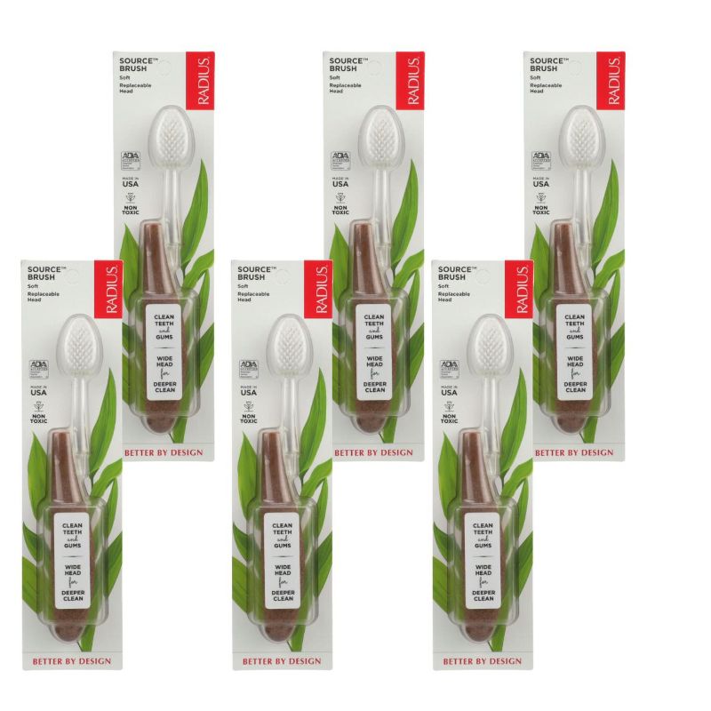 Radius Source Brush Soft Replaceable Head Toothbrush - 6 ct, 1 of 5