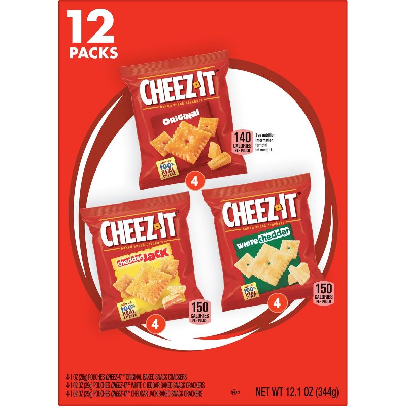 Cheez-It Baked Snack Crackers Variety Pack 12ct, 5 of 9