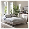 Baxton Studio Full Lancashire Modern and Contemporary Linen Fabric Upholstered Bed Frame with Tapered Legs Beige: Rubberwood & MDF Construction - 4 of 4