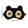 Soft Yellow Eyes Cross Eyes Sleep Mask Black 1 Pc - 4 of 4