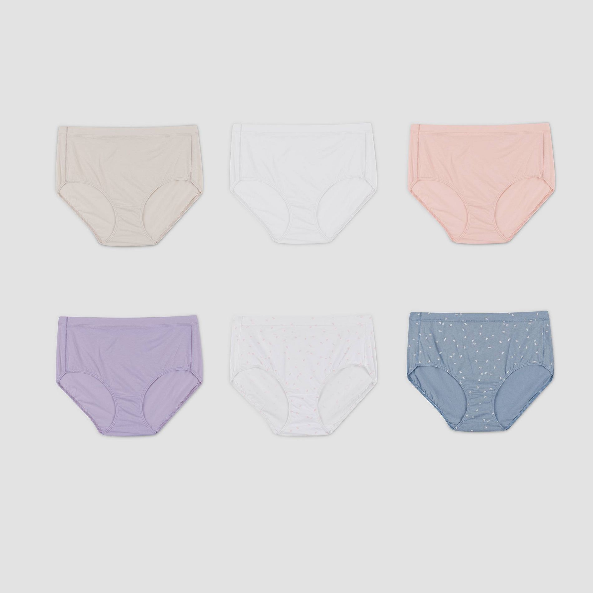 Hanes Pure Comfort Women’s 6pk Organic Cotton Briefs - Colors May Vary 8: High Rise Knit Underwear