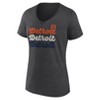 MLB Detroit Tigers Women's Gray Short Sleeve V-Neck T-Shirt - 2 of 3