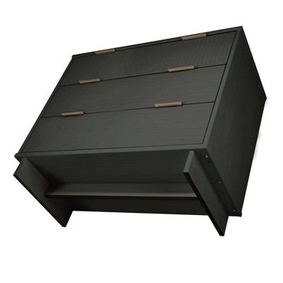 Granville Dark Grey Pinewood Vertical Dresser Set