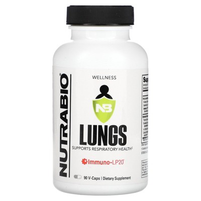 NutraBio Lungs, 90 V-Caps