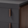 2 Drawer Rikke Two-Tone Wood TV Stand for TVs up to 65" Gray - Baxton Studio - 3 of 4