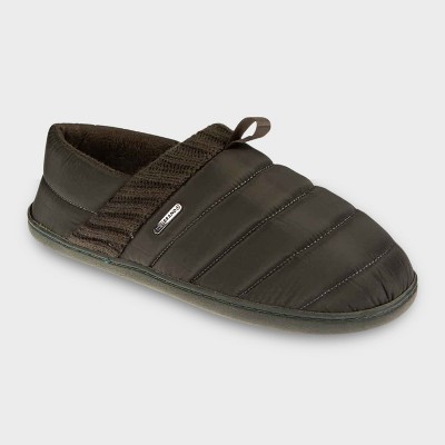 SWISSBRAND Men's Slipper - Soft and Comfortable Puffer Nylon Slipper with Knit Collar - Indoor & Outdoor Slipper for Men