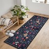 Acekool Floral Washable Rugs - Soft Non-Slip Indoor Area Rugs - 2 of 4