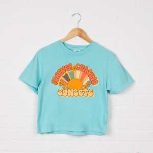 Simply Sage Market Women's Retro Forever Chasing Sunsets Graphic Racerback Tank - 1 of 3