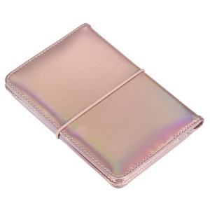 Unique Bargains PU Leather Travel Wallet Case Card Holder Cover with Elastic Strap 5.8"x3.9" - 1 of 3