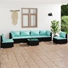 vidaXL Garden Lounge Set Black PE rattan Large Modular - 2 of 4