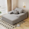 GDFStudio Veigar Modern Corduroy Upholstered Chaise Lounge with Pillows - 2 of 4
