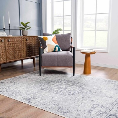 Hauteloom Akram Antrasit Flat Pile Washable Rug