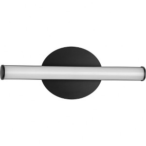Progress Lighting Phase 3 LED Small Linear Vanity Light, 1-Light, Wall Light, Matte Black, Acrylic Shade - 1 of 1