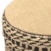 WyndenHall Magdalena Round Woven Pouf Natural/Black - 4 of 4
