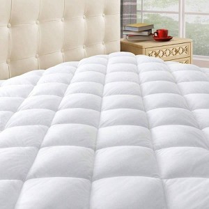 Queen Mattress Pad Cover, Deep Pocket, Cooling Pillowtop, White - 1 of 4