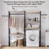 74" 5-Tier Adjustable Wood Shelf Over Washer & Dryer, Laundry Organizer with Drying Rack, A+B - 4 of 4