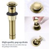 Bathroom Faucet Brushed Gold with Pop up Drain & Supply Hoses 2-Handle 360 Degree High Arc Swivel Spout Centerset 4 Inch Vanity Sink Faucet 4011B-NA - image 4 of 4