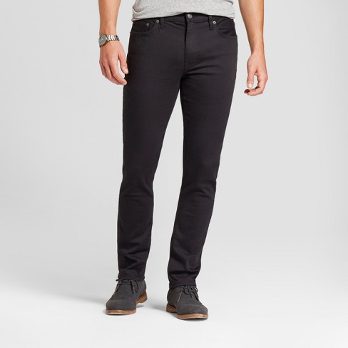 Men's Skinny Fit Jeans - Goodfellow Co™ Solid Black 34x30 : Target