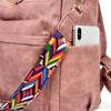 MaseiKar Women Backpack Purse Fashion Leather Designer Ladies Convertible School College Shoulder Bags with Colorful Strap - 3 of 4
