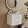 KWPZQEB Wall-Mounted Bathroom Vanity with Sink, Modern Floating Vanity with 2 Drawers & Long Handle, Wall Mount Storage Cabinet for Small Space - 3 of 4